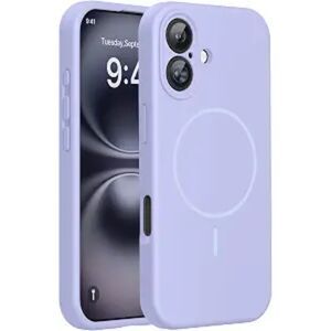 Miracase Magnetic Silicone Case iPhone 16 Plus MagSafe Light Purple Cover 6.7